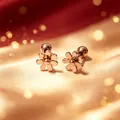 Elegant minimalist rose gold titanium steel 3D daisy flower stud earrings for women - Rose Gold Daisy Screw Back (Single Piece)