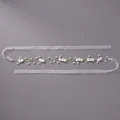 Elegant handmade bridal hair vine with pearls and white flowers on delicate golden wire. - Gold