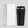 Taza de café 510ml de acero inoxidable aislada al vacío con caja de regalo de lujo - 510ml / Gen 2 Negro (Impresión COFFEE)
