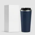 Doppelwandiger vakuumisolierter Edelstahl-Kaffeebecher mit 510 ml Fassungsvermögen und Box - 510ml / Gen 2 Dunkelblau (COFFEE Druck)