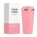 Gobelet à café en acier inoxydable isolé sous vide de 510 ml avec boîte cadeau assortie - 510ml / Gen 2 Rose (Imprimé COFFEE)