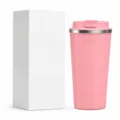 Vaso de café de acero inoxidable aislado al vacío de 510 ml con caja de regalo a juego - 510ml / Gen 2 Rosa (Impresión COFFEE)