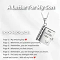 Collier médaillon livre ouvrant en acier inoxydable argenté avec gravure sentimentale - 41 Argent Style Garçon Collier