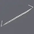 Eleganter silberner Strassblumen-Haarkette mit Haarnadeln für Hochzeiten und Partys - Silbernes Minimalistisches Und Vielseitiges Stirnband Hs-j4751