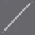 Elegante silberne Blumen-Haarranke mit funkelnden Strasssteinen für Hochzeiten - Silbernes Einzelriemen-stirnband Hs-j7051s