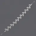 Eleganter silberner Haarreif mit Strassblättern für Hochzeiten und besondere Anlässe - Vielseitiges Haarband „silberblatt“ Hs-j7056s