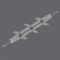 Eleganter silberner Haarreif mit Strasssteinen und Blattdesign für Hochzeiten - Vielseitiges Haarband Mit Silbernem Blattmuster Hs-j4551