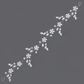 Eleganter silberner Haarschmuck mit schimmernden Strassblumen und Blättern für die Braut - Silbernes Vielseitiges Stirnband Hs-j6665s