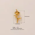 Dimensions et poids détaillés du pendentif rose en acier inoxydable plaqué or 18K - Forme de Rose / Or