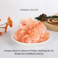 Natural raw orange calcite crystal stones for aromatherapy diffuser decoration - Orange Salt Stone / 100g (3-5cm)