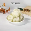 Natural raw citrine crystal stones in a white ceramic dish for home aromatherapy - Citrine / 100g (3-5cm)