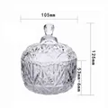Ornate carved glass aromatherapy diffuser jar with lid and detailed size dimensions - Starry Sky Cleansing Bowl / 10-10.5cm Empty Bowl