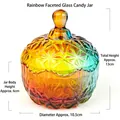 Elegant multi-colored starry embossed glass jar for crystal diffuser stones storage - Colorful Starry Sky Bowl / 10.5x13cm