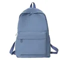 Moderner minimalistischer hellblauer Schulrucksack mit großem Fassungsvermögen für Reisen - Blau