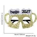 2027 New Year party glasses with golden glitter beer mug design and dimensions - New Year Glasses / Bubbling Beer Mug Style
