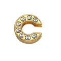 Elegant 8mm gold-plated rhinestone letter C charm bead for DIY jewelry and bracelets - Rhinestone Letter-C