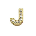8mm gold rhinestone letter J bead accessory for DIY jewelry and bracelets making - Rhinestone Letter-J