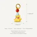 Simpatico ciondolo a forma di orso dipinto in giallo in acciaio inox con anello dorato - Stile Orso (N. 1)