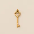 Vintage 18K gold-plated heart-shaped key pendant charm for DIY jewelry making and crafts - Key Pendant Style (PJ1206) / Gold