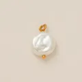 Handmade baroque pearl pendant charm with 18K gold plated jumping ring for DIY jewelry - Artificial Pearl Pendant Style (PJ1201) / Pearl White