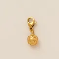 Elegant 18K gold-plated football charm pendant for DIY jewelry featuring a secure lobster clasp - Soccer Style (PJ1196) / Gold
