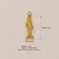 Elegant gold-plated stainless steel fish pendant charm accessory for DIY jewelry making - Pendant Only (No Chain) / No.16 Open Mouth Fish
