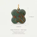 Artistic floral painted green clover pendant jewelry made of high quality copper metal - Pendant / Style 7 Green Clover