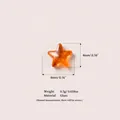 Pendentif en verre en forme d'étoile orange ambré pour création de bijoux - Perle en Verre Étoile / 1 Pièce/Paquet (4x4mm) / Orange Clair (Pendentif Uniquement)