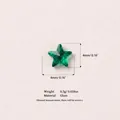 Petit pendentif en verre vert en forme d'étoile 4mm pour colliers DIY et artisanat - Perle en Verre Étoile / 1 Pièce/Paquet (4x4mm) / Cyan (Pendentif Uniquement)