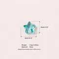 Breloque en perle de verre bleue en forme d'étoile de 4 mm avec détails de poids 0,5 g - Perle en Verre Étoile / 1 Pièce/Paquet (4x4mm) / Bleu Clair (Pendentif Uniquement)