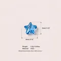 Petit composant perle en verre étoile bleue 4mm pour projets de bijoux créatifs DIY - Perle en Verre Étoile / 1 Pièce/Paquet (4x4mm) / Bleu Foncé (Pendentif Uniquement)