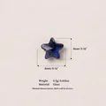 Petite perle en verre bleu en forme d'étoile avec dimensions de 4 mm et poids de 0,5 g - Perle en Verre Étoile / 1 Pièce/Paquet (4x4mm) / Violet Clair (Pendentif Uniquement)