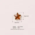 Perle en verre marron en forme d'étoile de 4mm avec détails de poids 0,5g - Perle en Verre Étoile / 1 Pièce/Paquet (4x4mm) / Marron (Pendentif Uniquement)