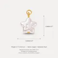 Elegante pendente a stella in perla di imitazione con anello dorato per creazioni DIY. - Solo Pendente in Perla Artificiale a Piccola Stella (Senza Catena) / Bianco Perla Artificiale