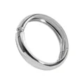 Elegante brazalete irregular de aleación plateada con diseño de resorte para mujer - Estilo Circular Estrecho de 1,5 cm (As0171)