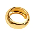 Brazalete elegante de aleación irregular chapado en oro con apertura de resorte - Redondo Grande (As0165)-3.5CM