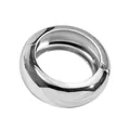 Brazalete grueso de aleación de plata irregular con apertura de resorte para mujer - Redondo Grande (As0166)-3.5CM