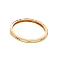 Elegante brazalete de aleación dorada con diseño minimalista irregular y acabado pulido liso - Redondo Tamaño Pequeño (As0099)