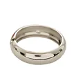 Brazalete abierto moderno de aleación plateada con mecanismo de bisagra de resorte - Curvado Tamaño Pequeño (As0102)