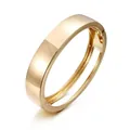 Elegante brazalete de aleación dorada con superficie pulida y apertura de resorte - Estilo Redondo Geométrico Calado (As0017)