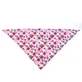Dettaglio della bandana natalizia rosa per animali con motivi di gatti dei cartoni animati. - Rosa