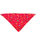Bandana natalizia rossa per animali domestici con campanelle e alberi per cani e gatti - Rosso