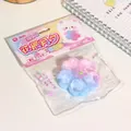 Jouet squishy fleur de cerisier dégradé rose et bleu pour un soulagement du stress - Style fleur de cerisier
