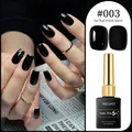 Vernis à ongles gel noir brillant et mat professionnel teinte 003 flacon 15ml - Noir (#003)