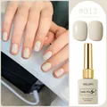 Elegant cream beige macaron series gel nail polish #013 for professional manicure, 15ml - Rice White (#013)
