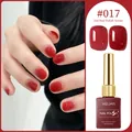 Professional cherry red gel nail polish shade #017 for long-lasting high-gloss manicure. - Cherry Red (#017)
