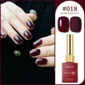 #018 Deep cherry red gel nail polish showing glossy and matte effects in 15ml bottle - Cherry Red (#018)