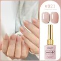 Nude pink macaron gel nail polish #021 with high gloss finish, 15ml bottle - Nude Pink (#021)