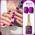 Vibrant purple gel nail polish shade #023 for long-lasting DIY professional manicure. - Deep Purple (#023)