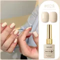 Professional creamy white macaron gel nail polish #028 in 15ml bottle for DIY manicure - Milky White (#028)